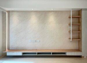 Диагональный рисунок, акцентная декоративная штукатурка, природный эффект