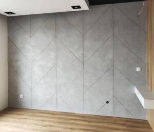 Бетон з розшивкою, зроблений декоративною штукатуркою, геометрія